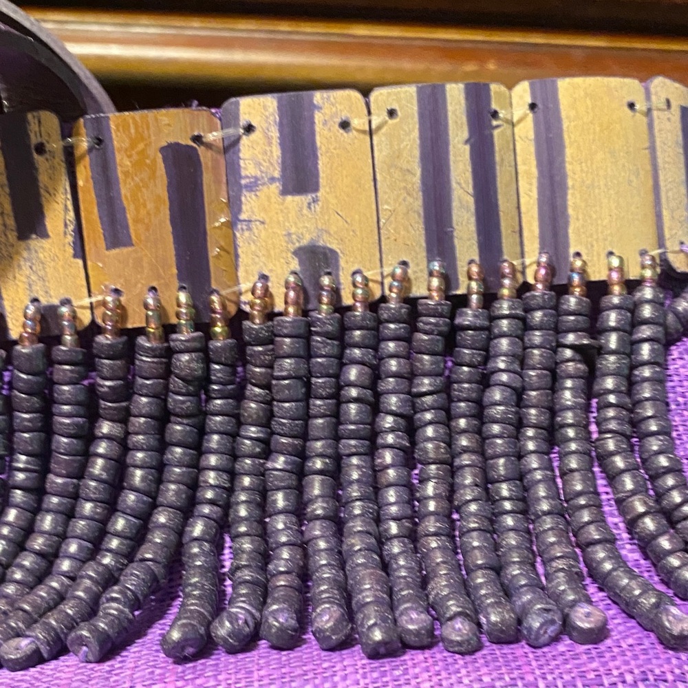 Purple Beaded Women's Bag - Picture 13 of 16